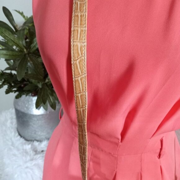 GOLDEN TAN/BROWN FAUX CROC EMBOSSED CROSSBODY BAG EUC - Picture 4 of 5